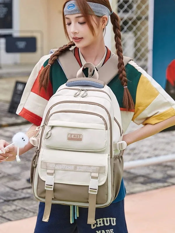 Primary School Backpack for Girls 7–12 Years – Student Shoulder Bag for Books