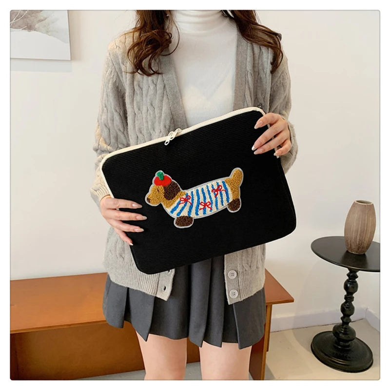 Ins Cute Laptop Sleeve 13.3–15.6 Inch for MacBook Air 13.6, Pro 16, iPad 11 – Shockproof Pouch Bag