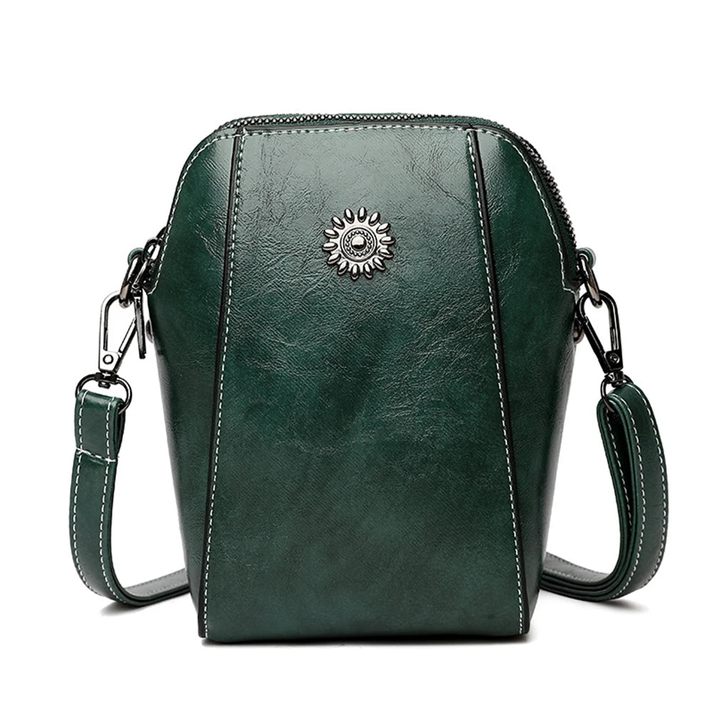 Retro PU Leather Crossbody -Retro Design Bag