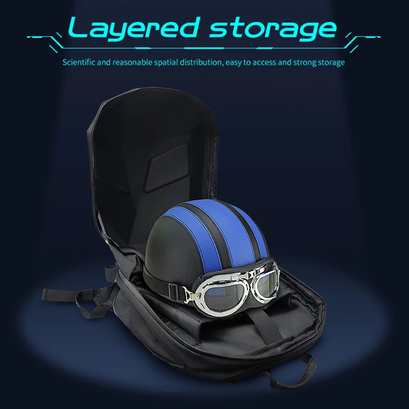 Waterproof LED Backpack for Commuters – Motorcycle & Daily Travel Bag