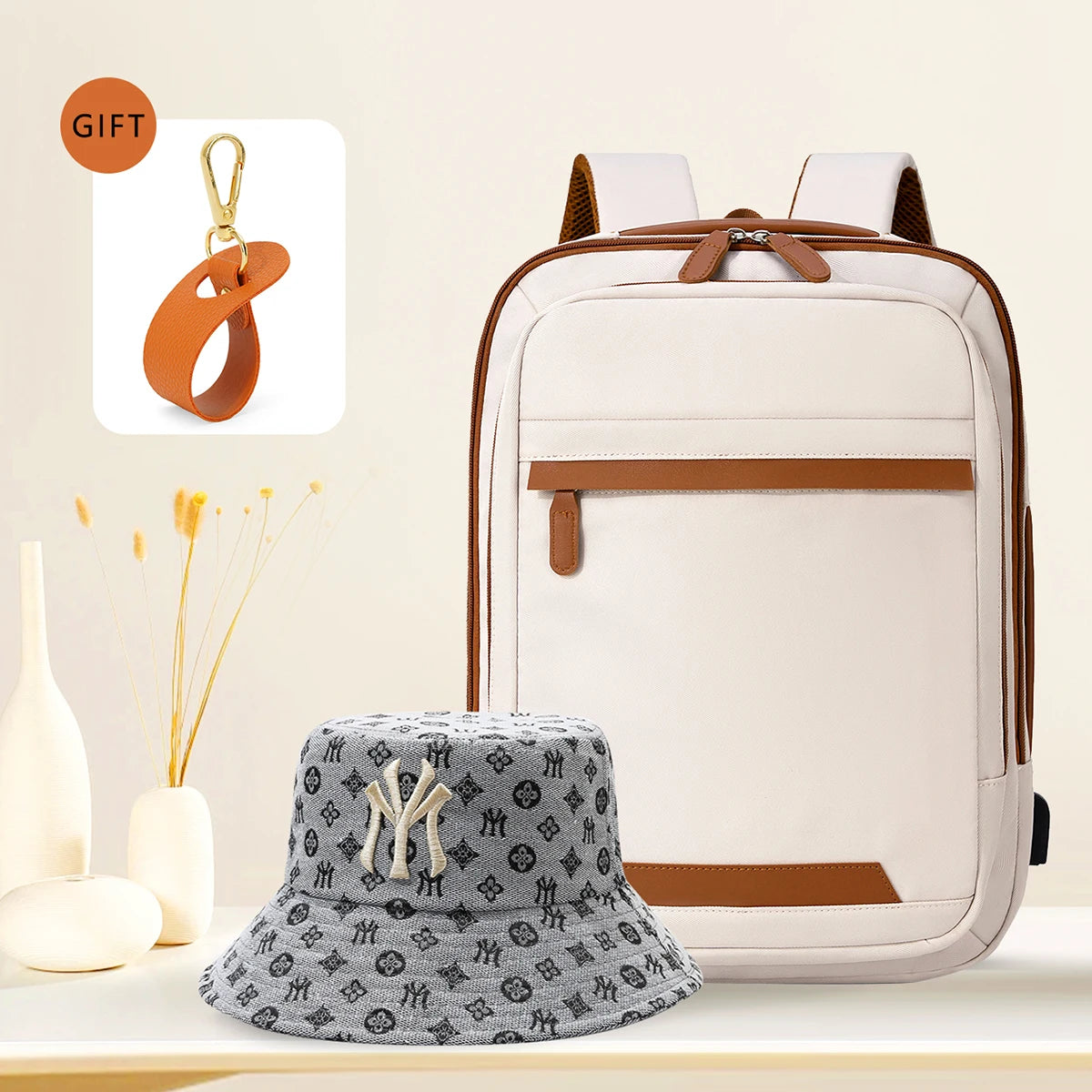 Durable USB charging backpack with waterproof design