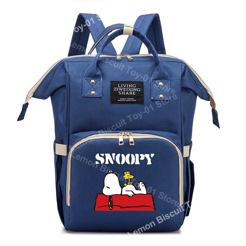 Cute Cartoon Diaper Bag – Snoopy Themed Baby Travel Backpack