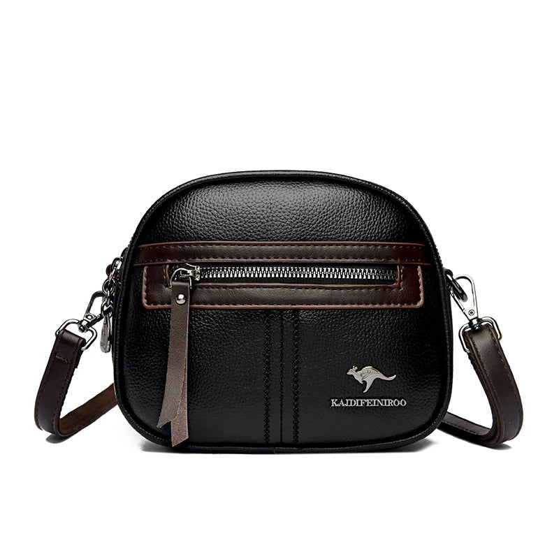 Fashion PU Leather Crossbody Bag – Multi-Compartment Luxury