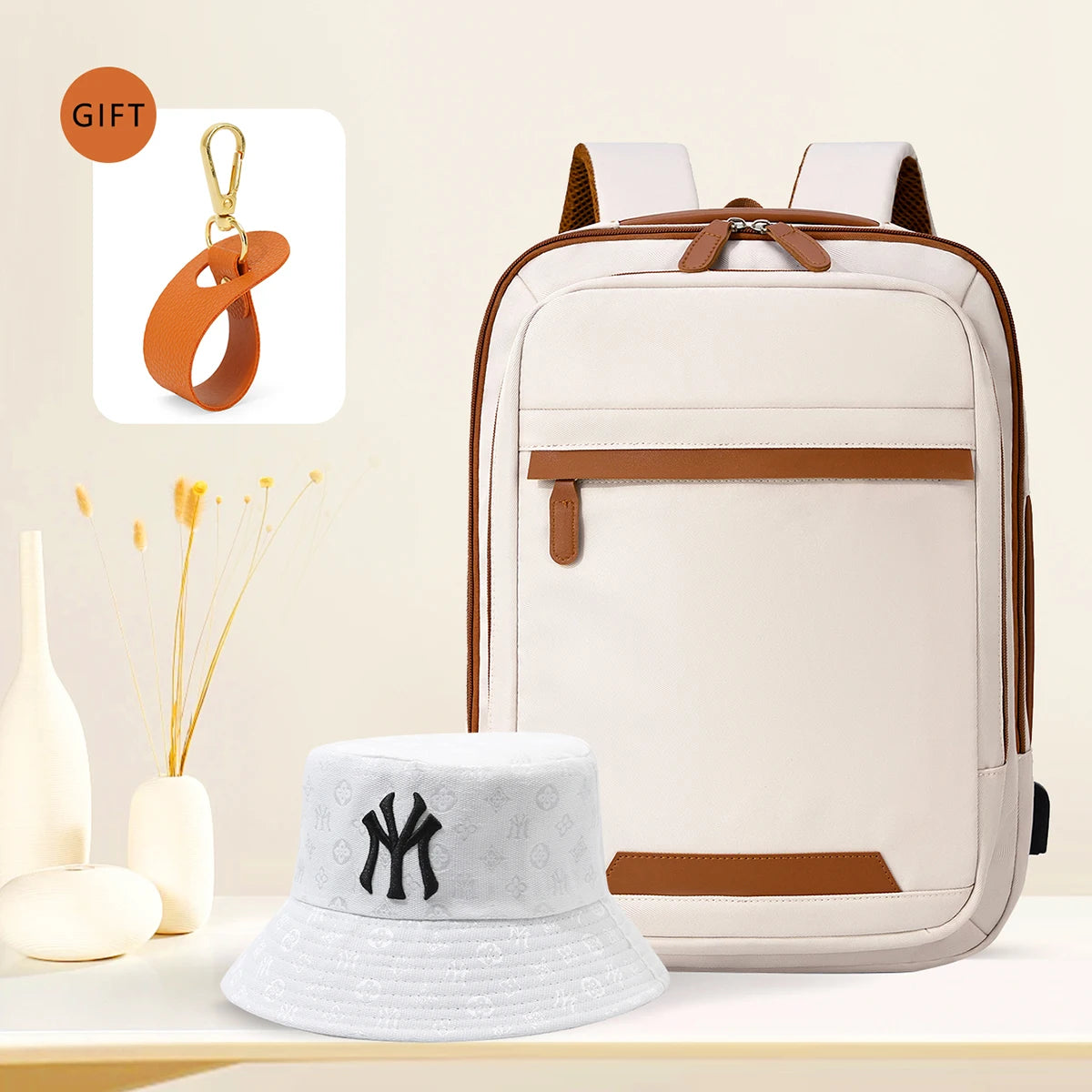 Durable USB charging backpack with waterproof design