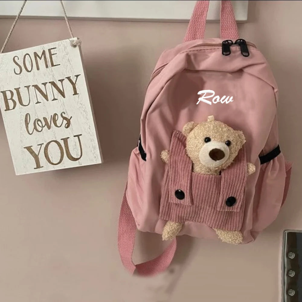 Kids Cartoon Backpack – Custom Embroidered Name Baby Bag