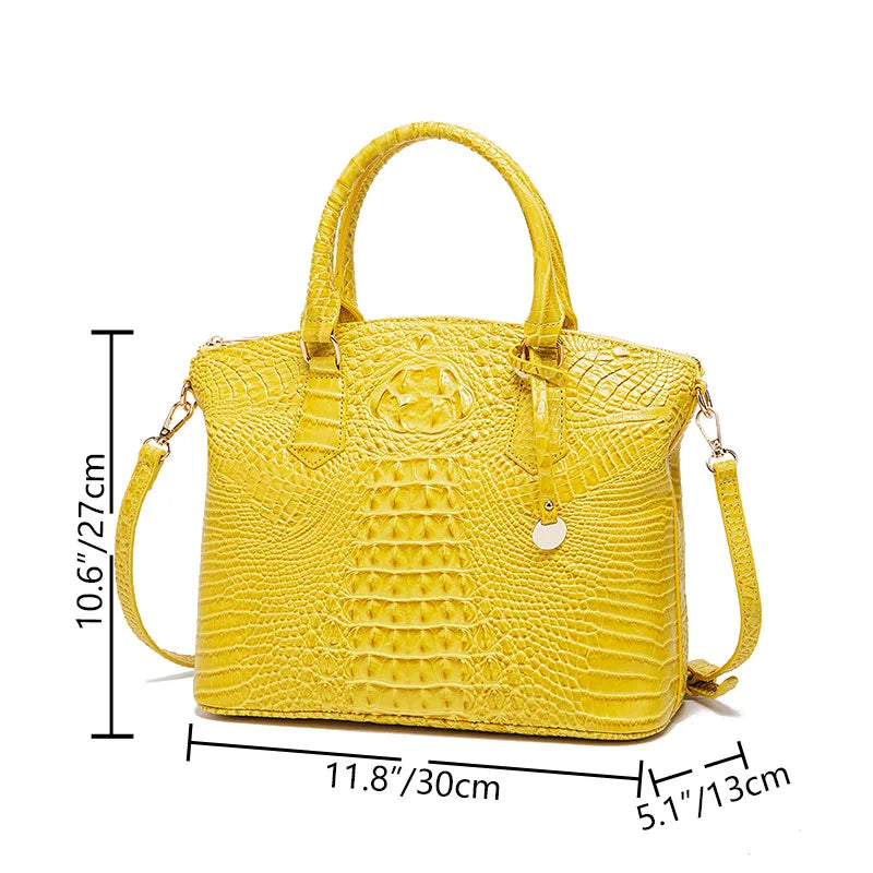 Fashion Colorful Alligator Style Handbag – Retro Crocodile Pattern PU Leather