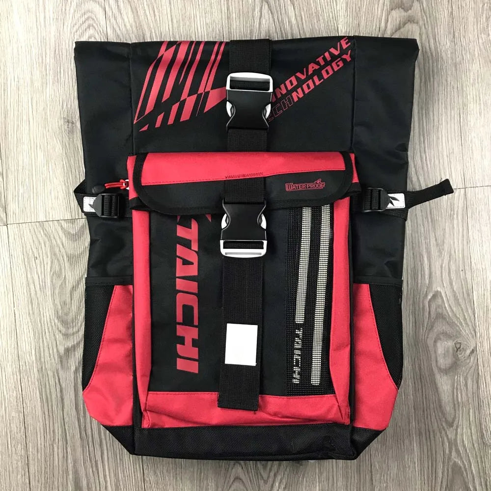 Motorcycle Riding Backpack – Waterproof LED Racing Bag for Night Riding, Travel & Sports