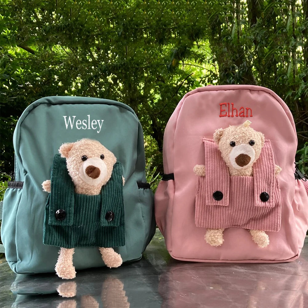 Kids Cartoon Backpack – Custom Embroidered Name Baby Bag