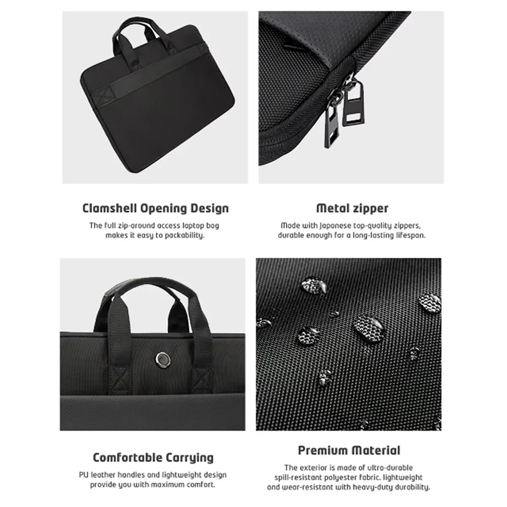 14 & 15.6 Inch Laptop Bag – Portable Notebook Handbag for MacBook