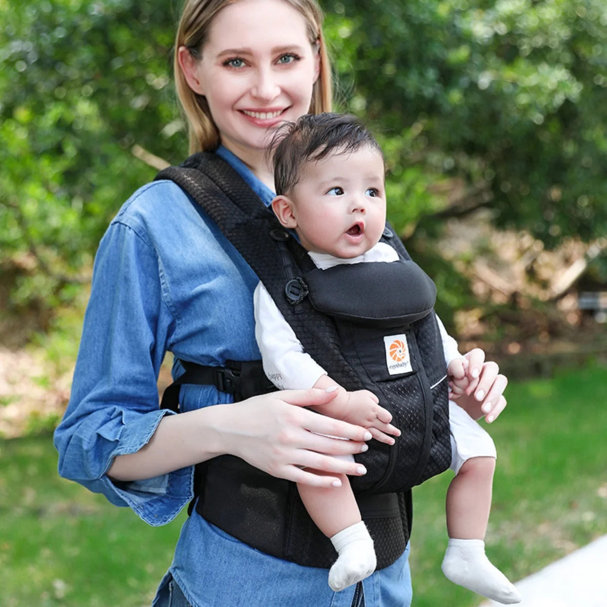Baby Carrier with Hip Seat- Multifunctional Newborn to Toddler Carrier
