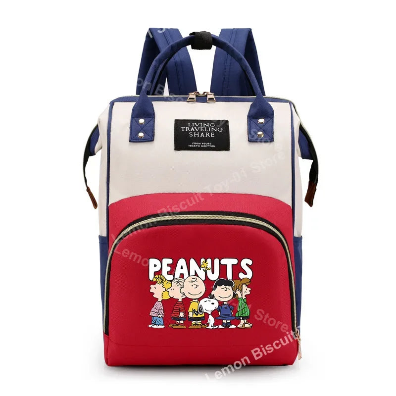 Cute Cartoon Diaper Bag – Snoopy Themed Baby Travel Backpack