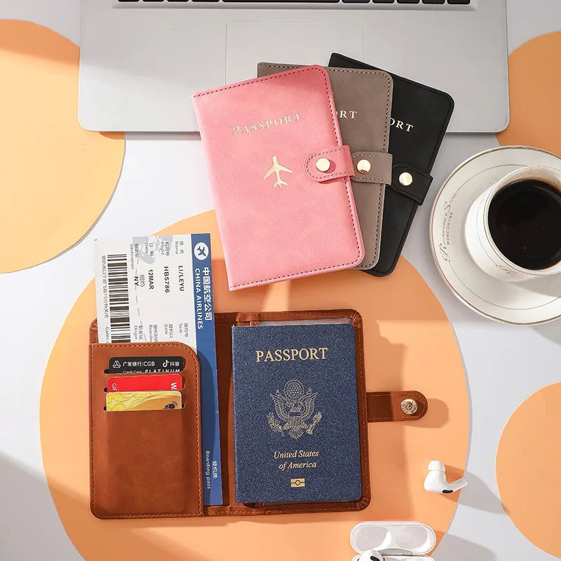 Vintage Passport Holder – Leather Pattern Travel Organizer