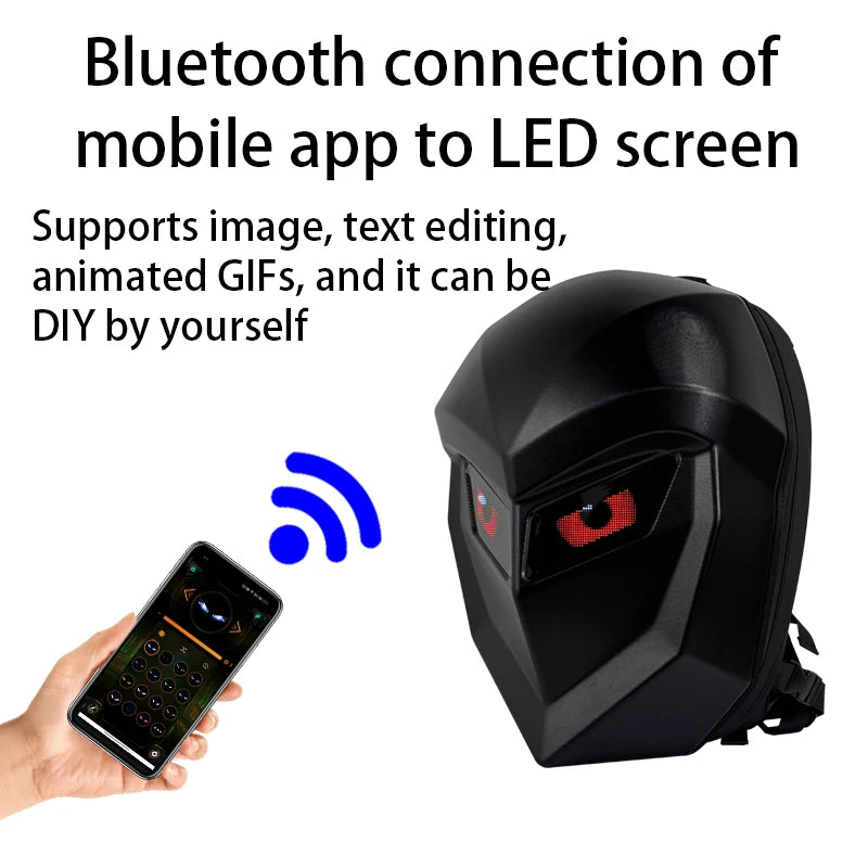 LED Bluetooth Smart Backpack – Motorcycle Cycling Travel Laptop Bag