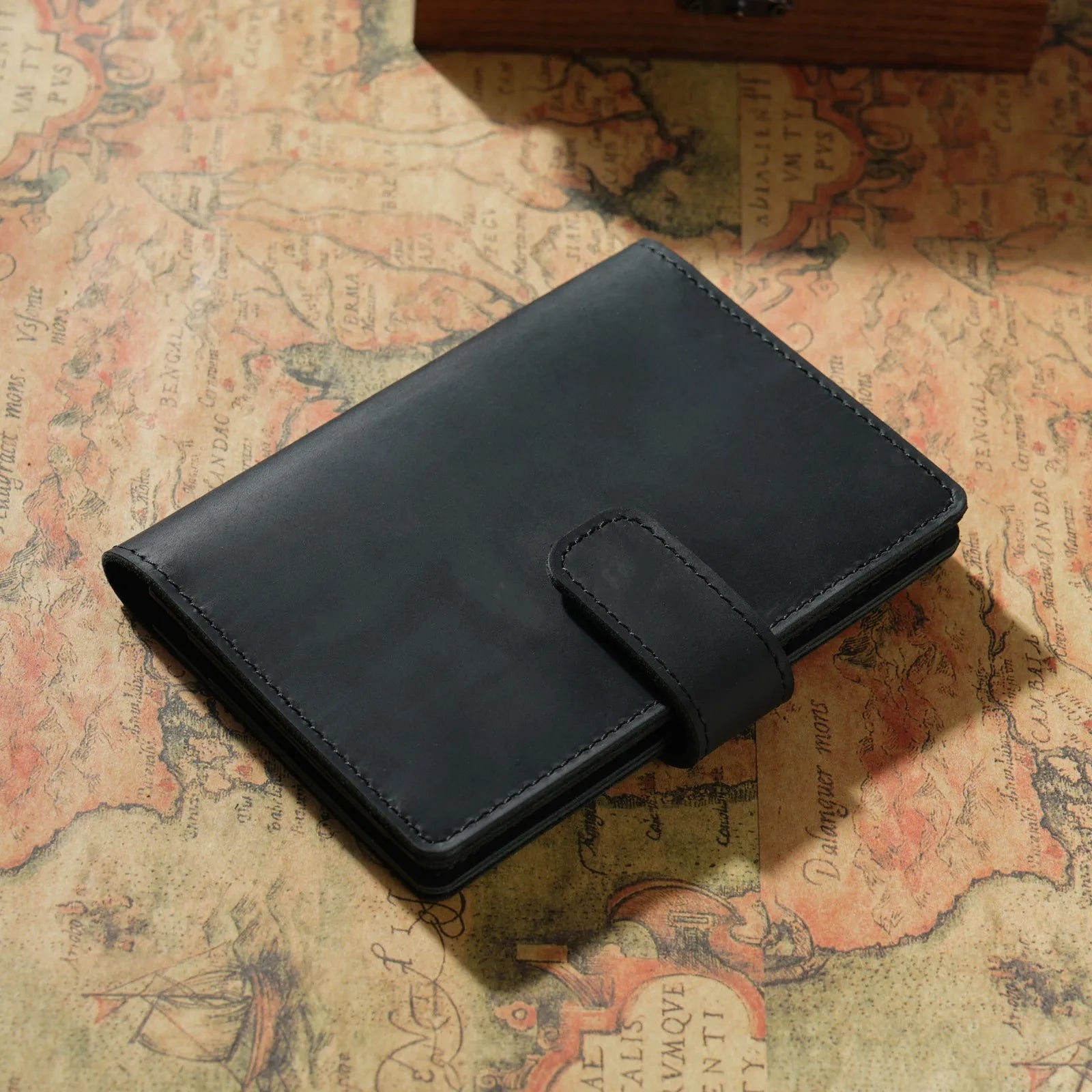 Genuine Leather Passport Holder – Vintage Travel Wallet