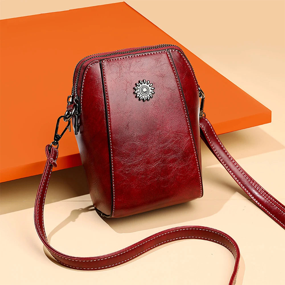 Retro PU Leather Crossbody -Retro Design Bag