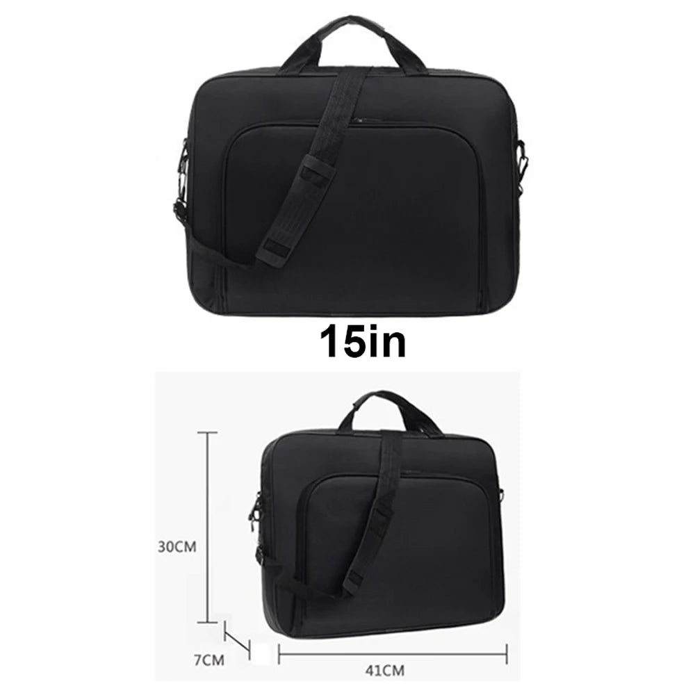 15.6–17 Inch Laptop Bag – Business Nylon Shoulder Briefcase with Zipper & Anti-Theft Design