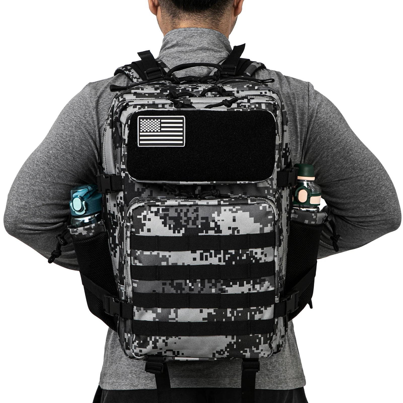 45L Tactical Backpack – Outdoor Backpack with Bottle Holder