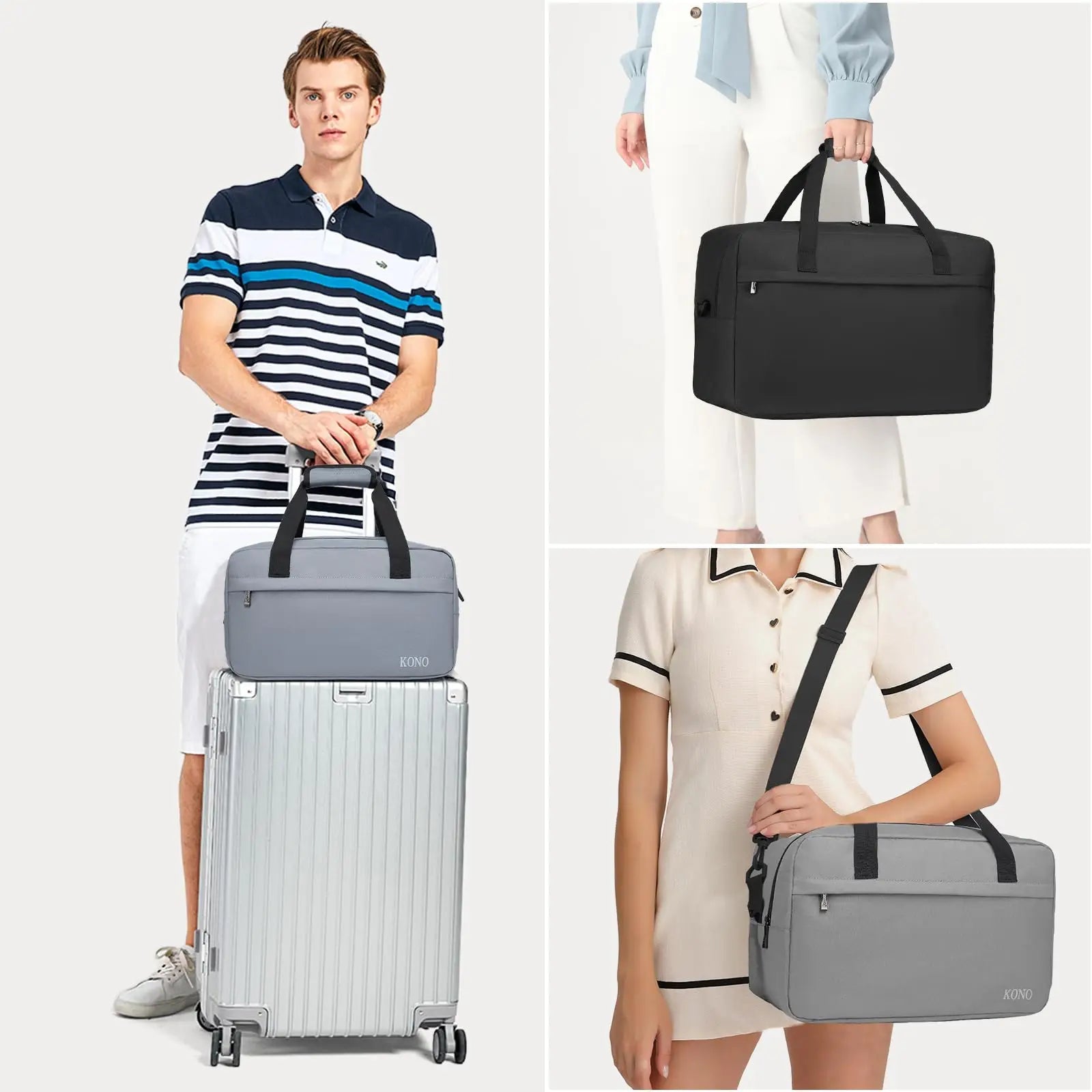 Duffel Cabin Bag 40x20x25 for Ryanair – 20L Underseat Travel Bag