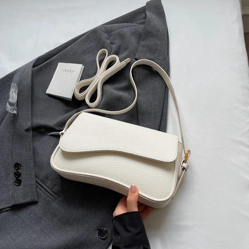 Unique Shape Red Crossbody Bag – Lychee Texture Bag