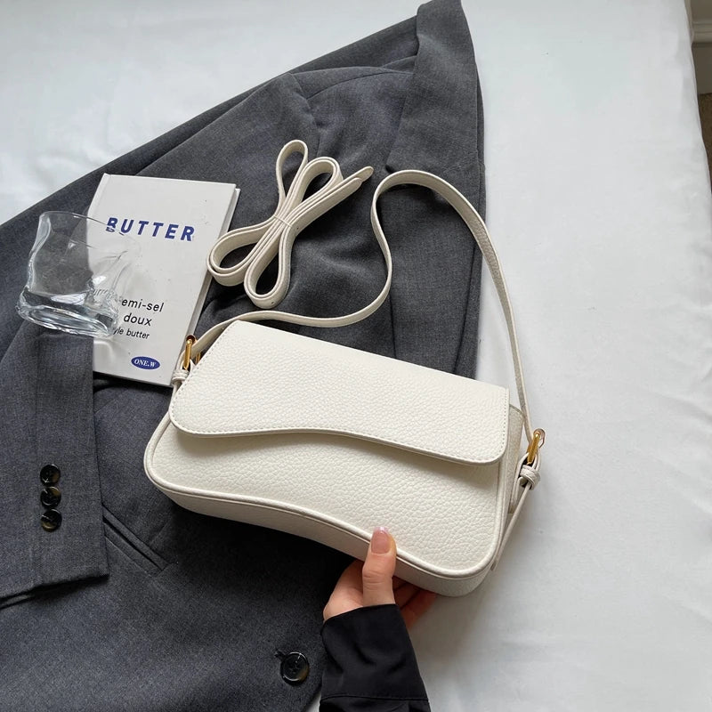 Unique Shape Red Crossbody Bag – Lychee Texture Bag