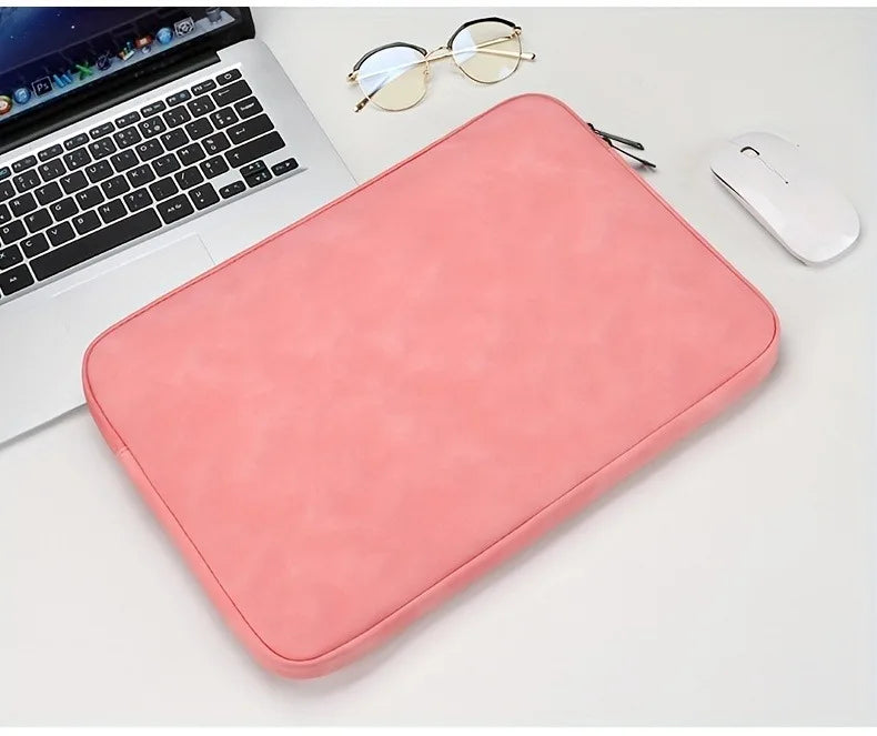 PU Leather Laptop Sleeve – Slim Protective Pouch Case for MacBook, Tablets & Notebooks