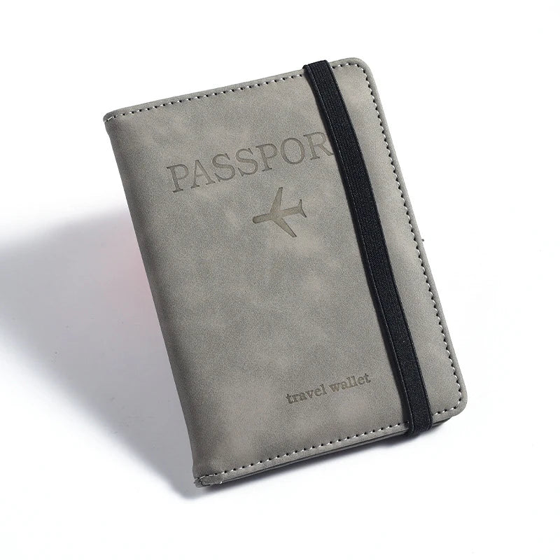 Vintage Passport Holder – PU Leather with ID & Card Slots