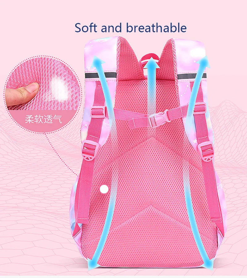 Kids Kawaii Pink Backpack – Cute Waterproof School Bag
