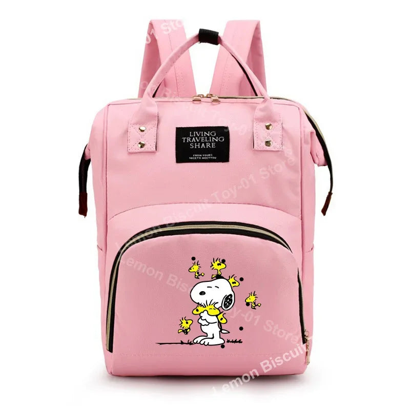 Cute Cartoon Diaper Bag – Snoopy Themed Baby Travel Backpack