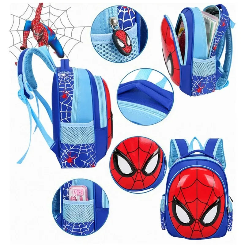 Marvel Spider-Man 3D Backpack for Kids - Superhero Cartoon School Bag