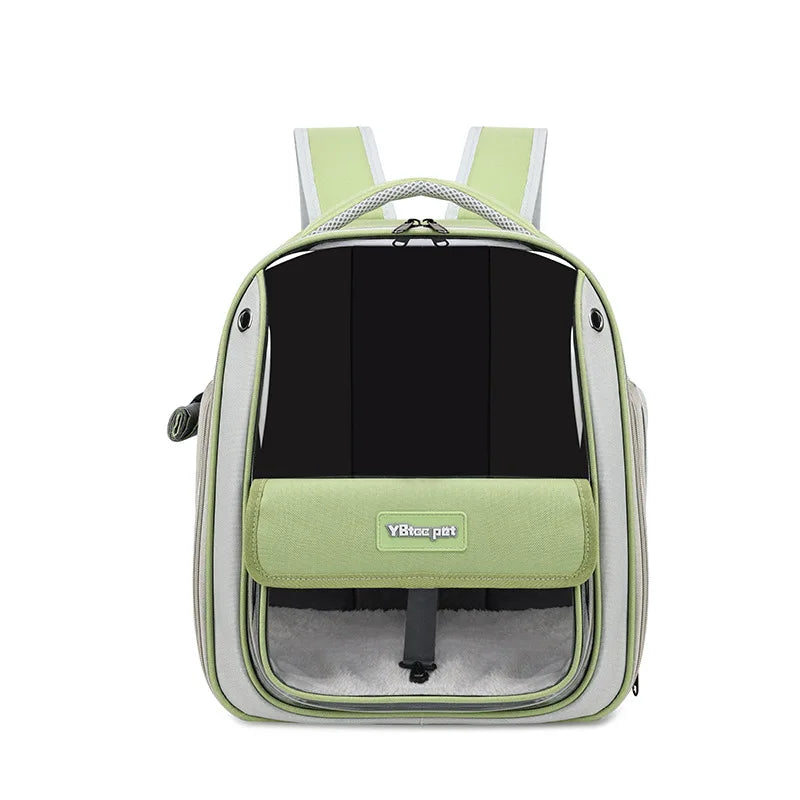 Double-Shoulder Cat Backpack – Transparent Large-Capacity Travel Bag for Cats & Dogs