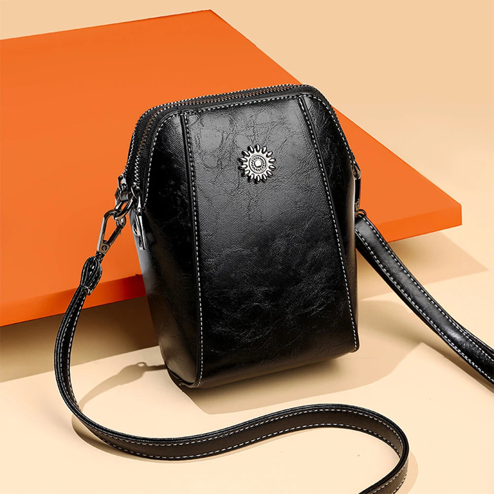 Retro PU Leather Crossbody -Retro Design Bag