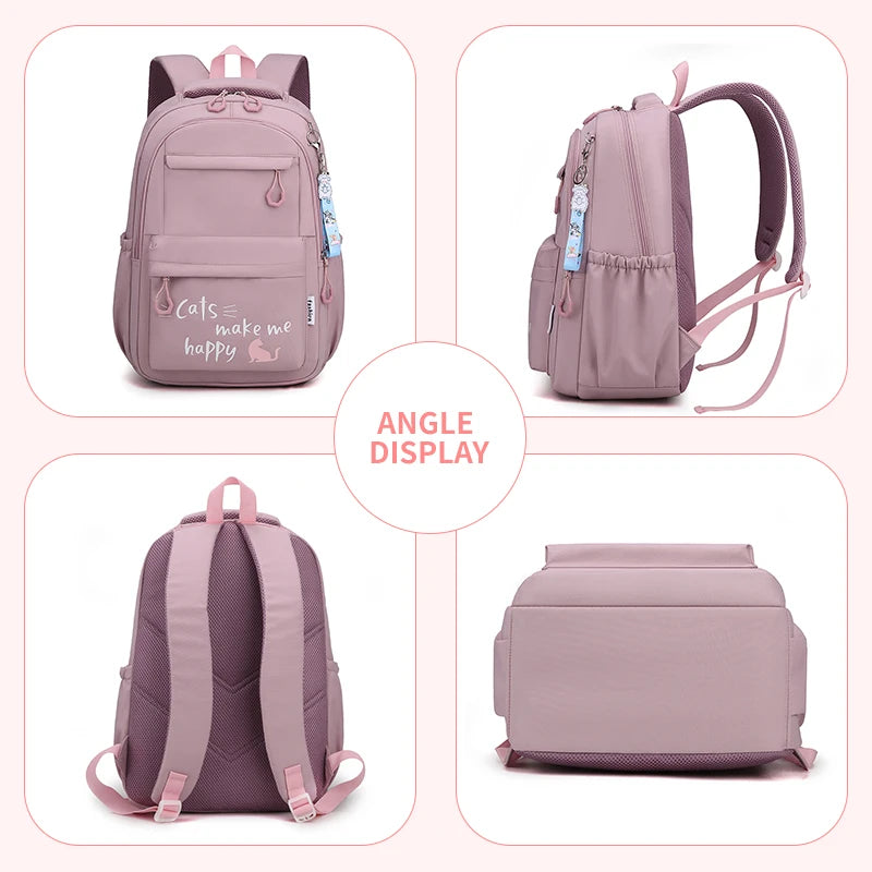 Stylish Pink Backpack for School & Travel – Durable and Spacious Design