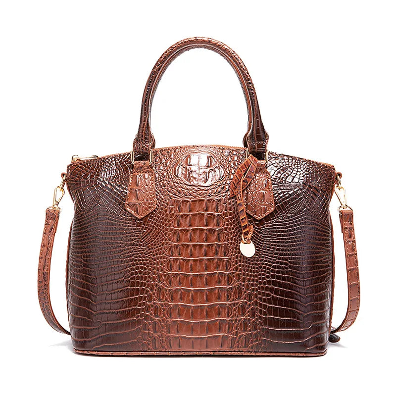 Fashion Colorful Alligator Style Handbag – Retro Crocodile Pattern PU Leather