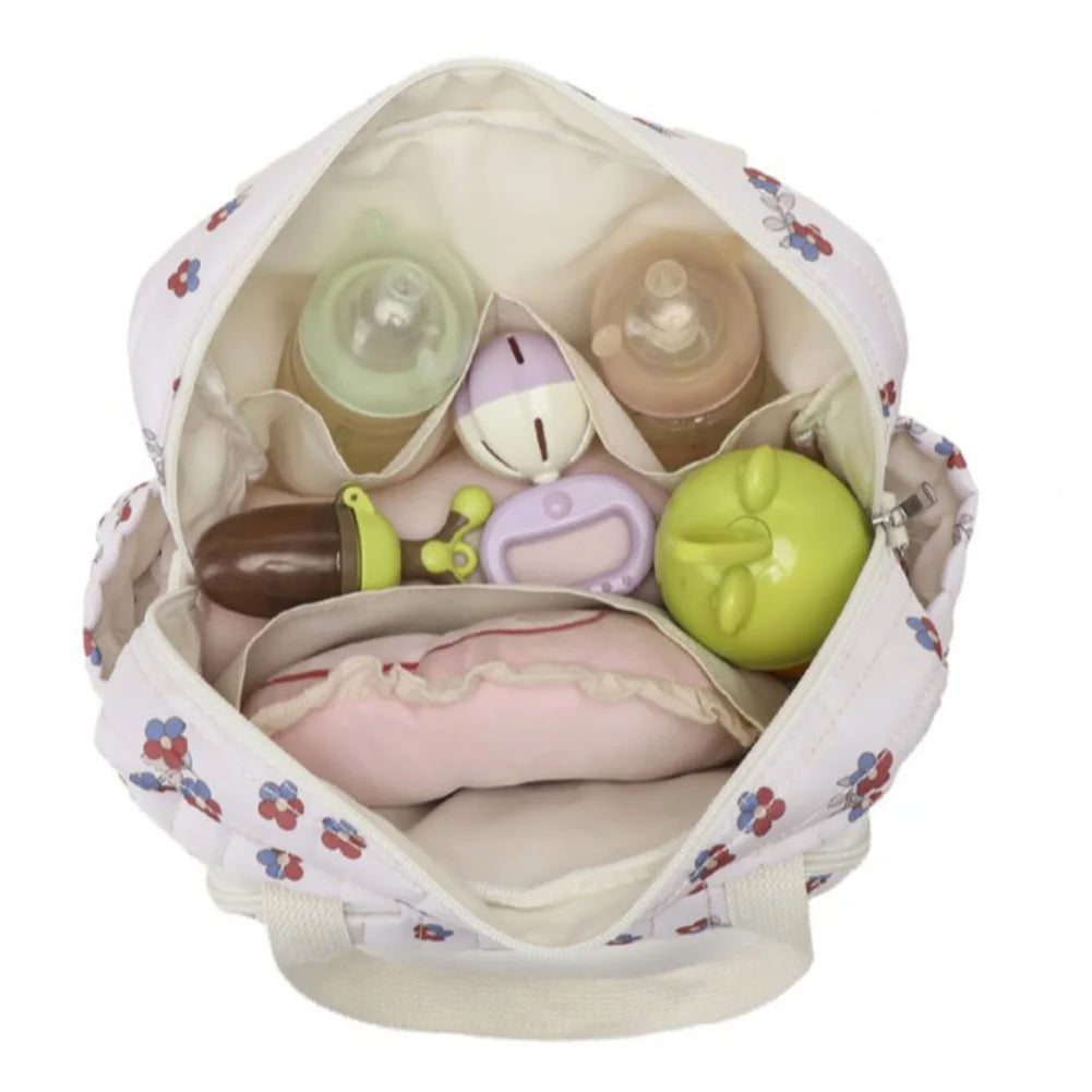 Large Capacity Floral Maternity Bag – Bear Pram Diaper Tote