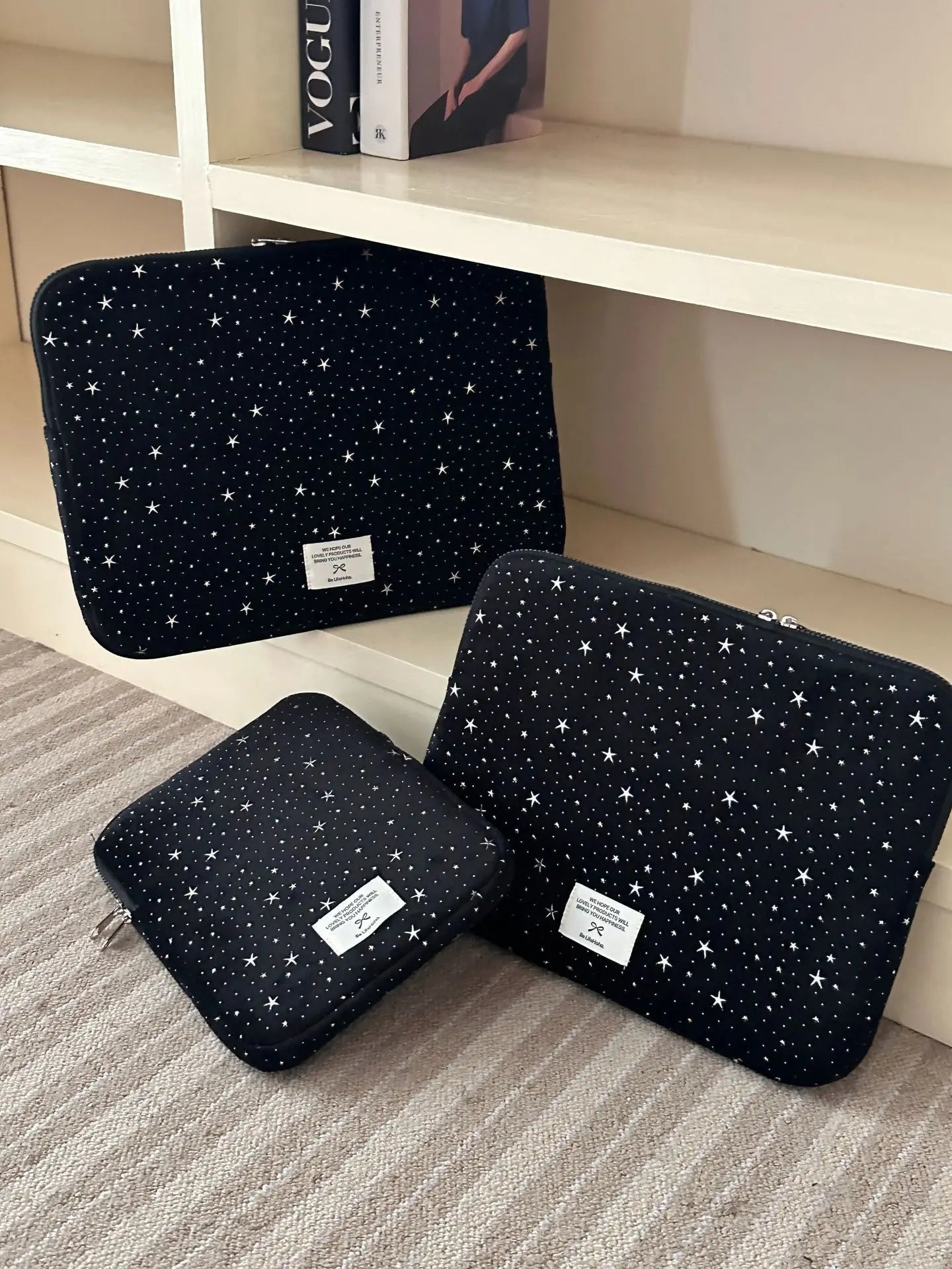Korean Version Cute Stars Laptop Sleeve 11–15.6 Inch