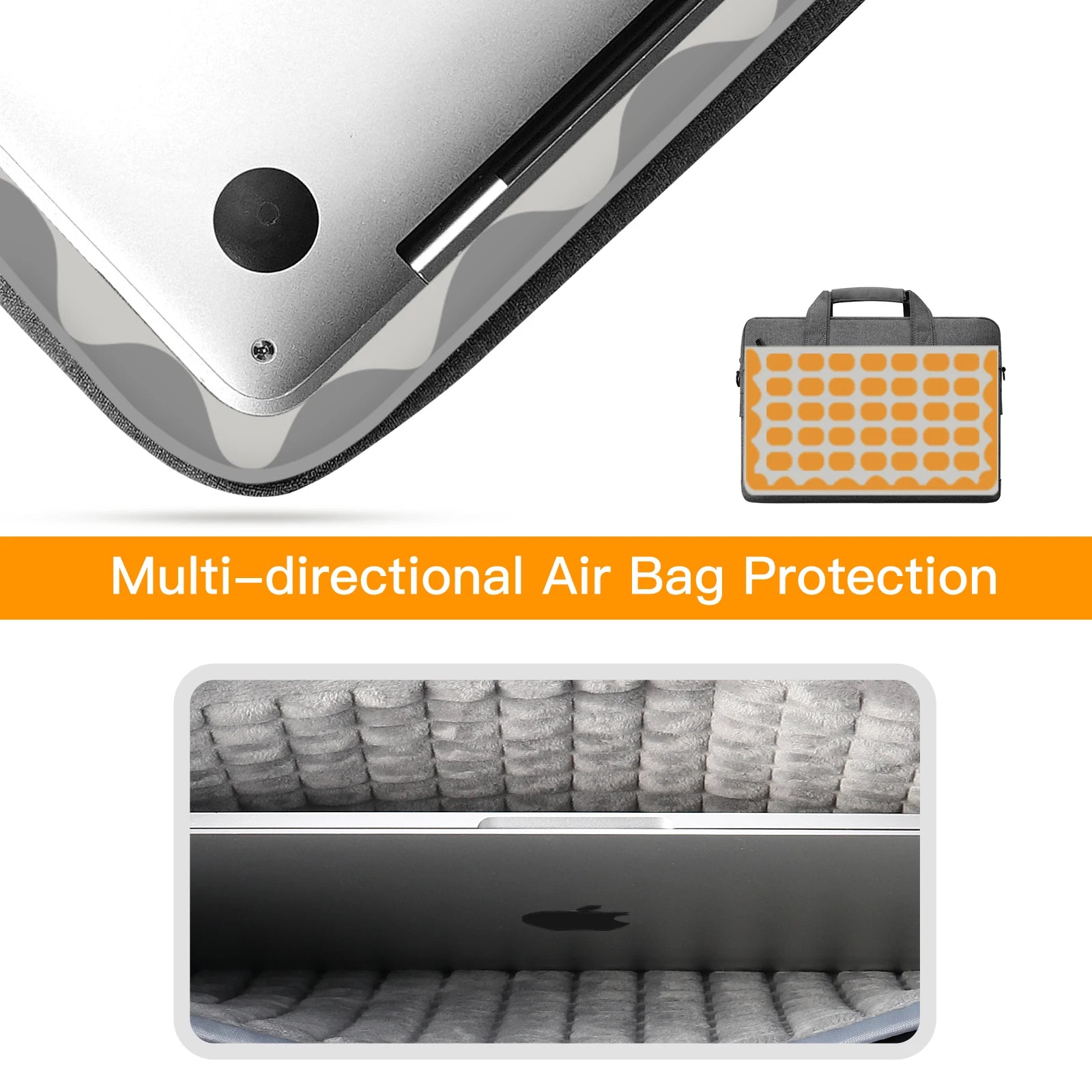 PU Leather Laptop Briefcase – MacBook M2 Air M1 Pro 13.3 14 15.4  Shoulder Bag