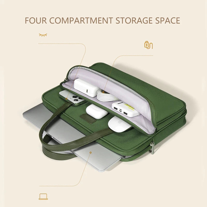 Business Messenger Laptop Bag – Protective Sleeve Case for MacBook Air/Pro, HP, Dell, Asus, Huawei