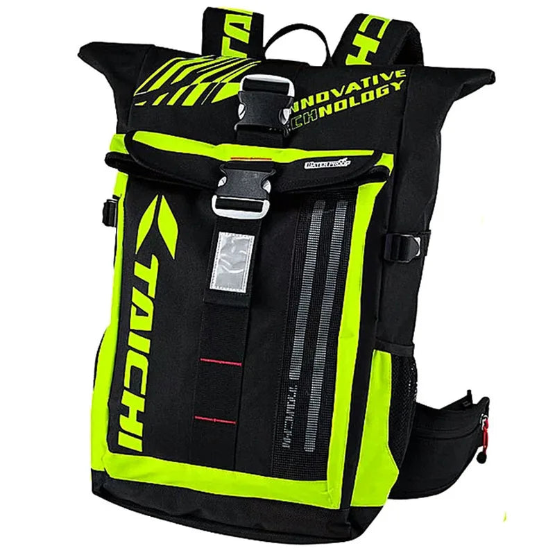 Motorcycle Riding Backpack – Waterproof LED Racing Bag for Night Riding, Travel & Sports