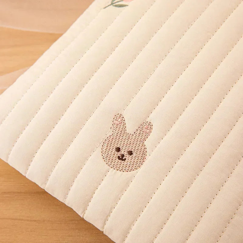 Cotton Baby Diaper Bag Nappy Pouch – Cute Bear Embroidery Mommy Handbag