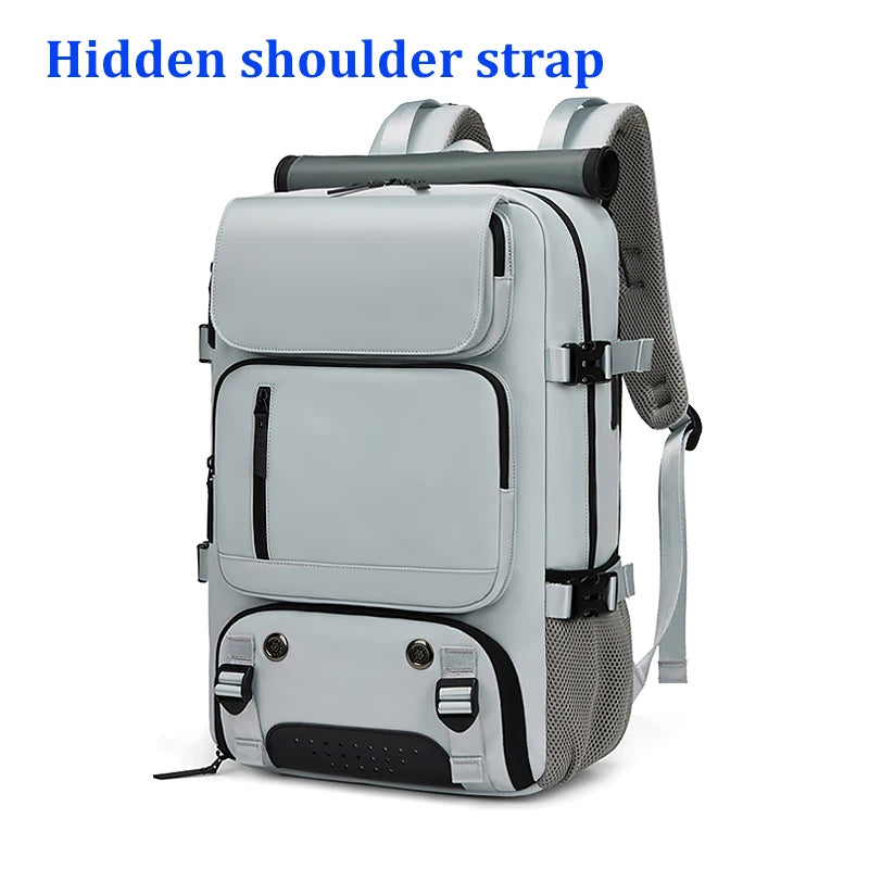 16-Inch Waterproof Travel Laptop Backpack – Business, Camping Bag with Shoe Compartment