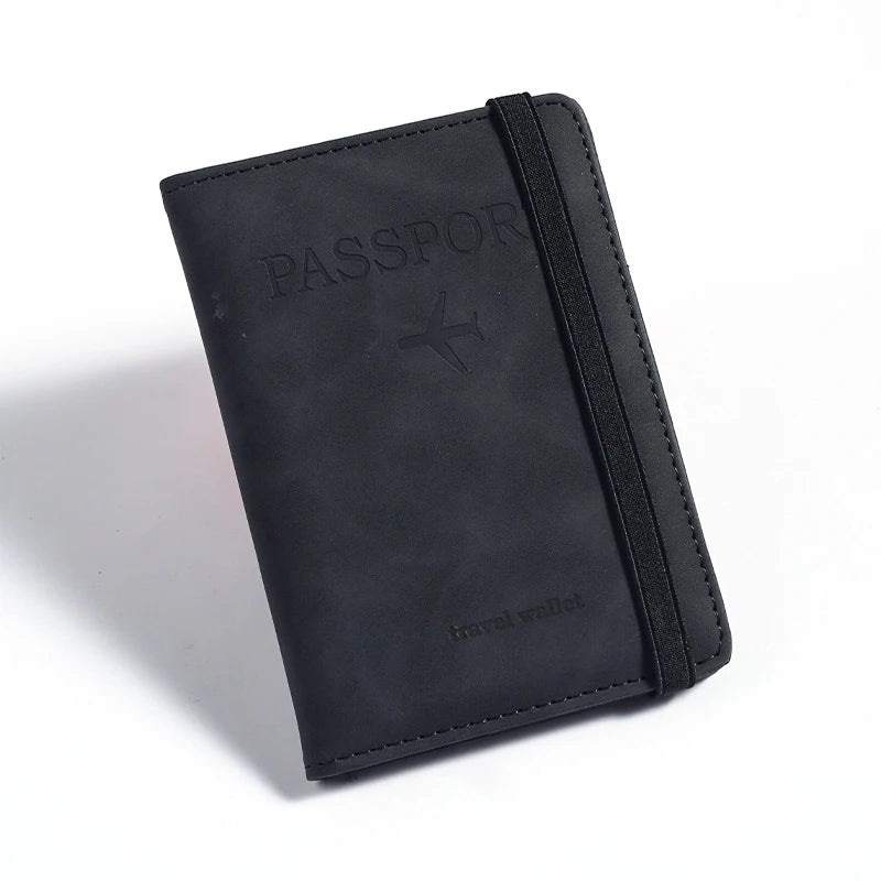 Vintage Passport Holder – PU Leather with ID & Card Slots