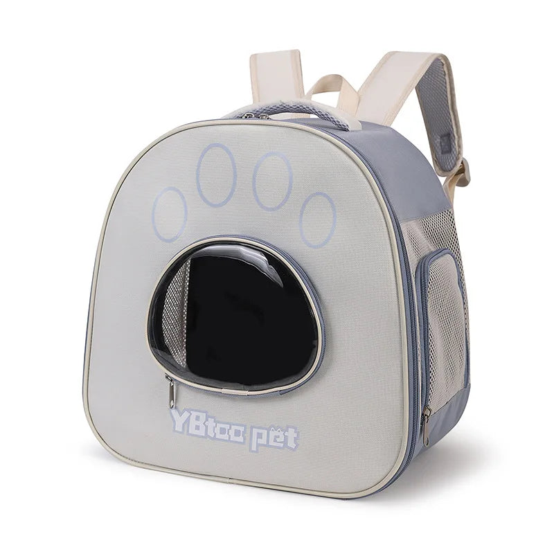 Double-Shoulder Cat Backpack – Transparent Large-Capacity Travel Bag for Cats & Dogs