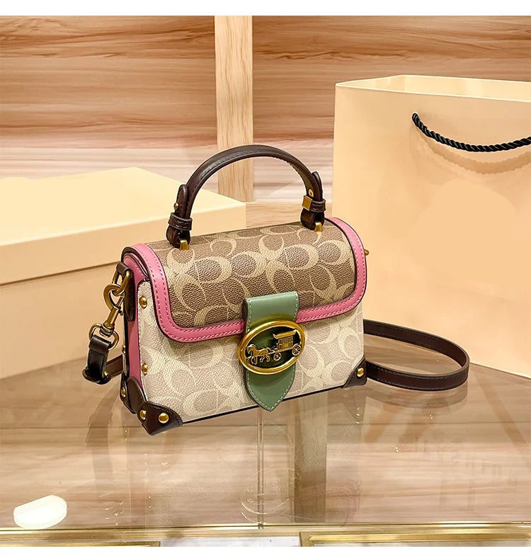 High-End Portable Handbag-Chic Box Crossbody Bag