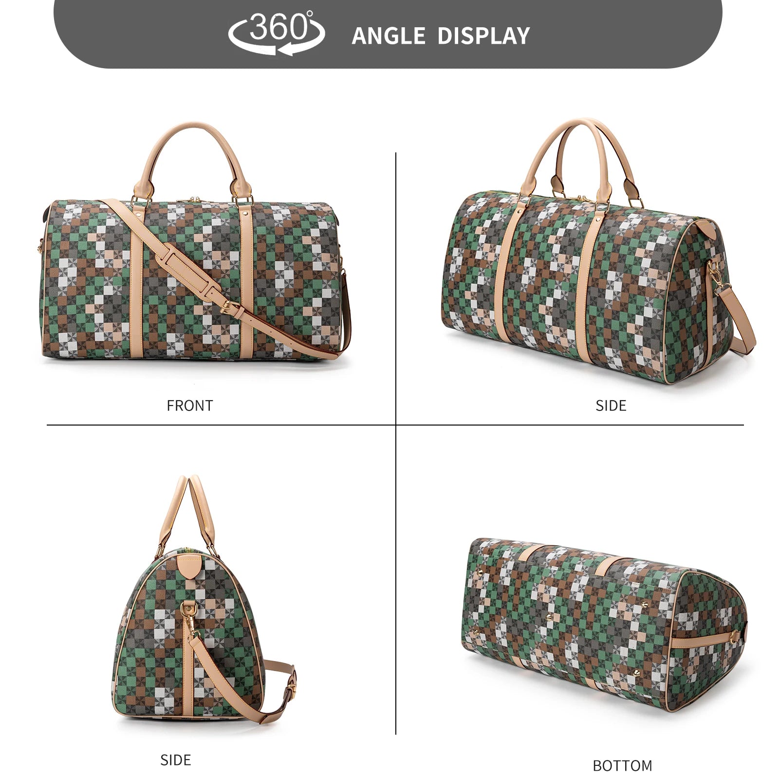 Designer Travel Duffle Bag – Unisex Large Capacity