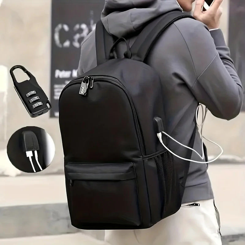 Fashion Luminous USB School Backpack – Teenager Student Backpack