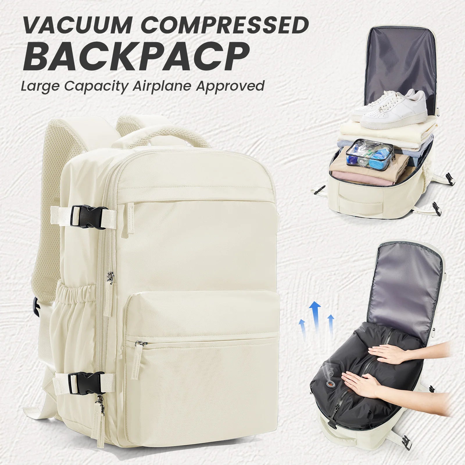 Air Compression Travel Bag – 15.6” Laptop Backpack