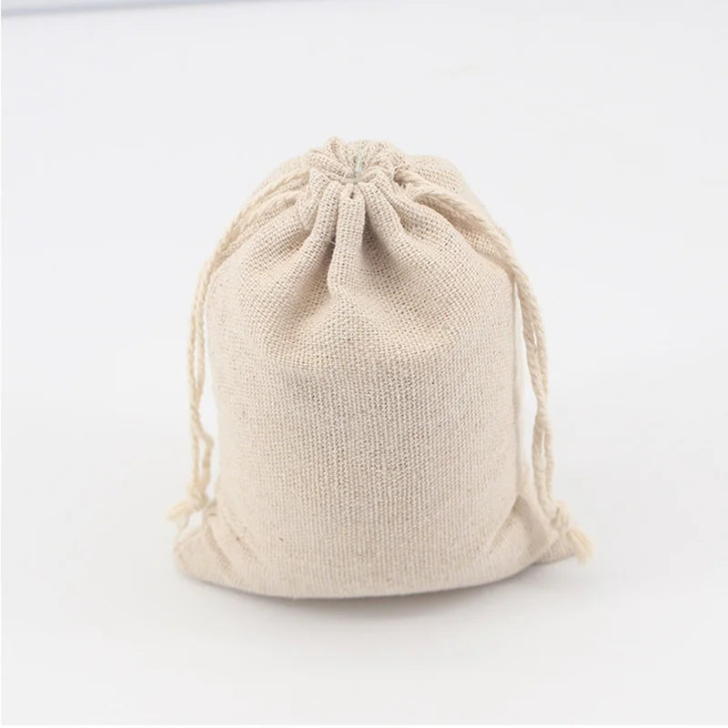 5/10 Pcs Linen Drawstring Gift Bags