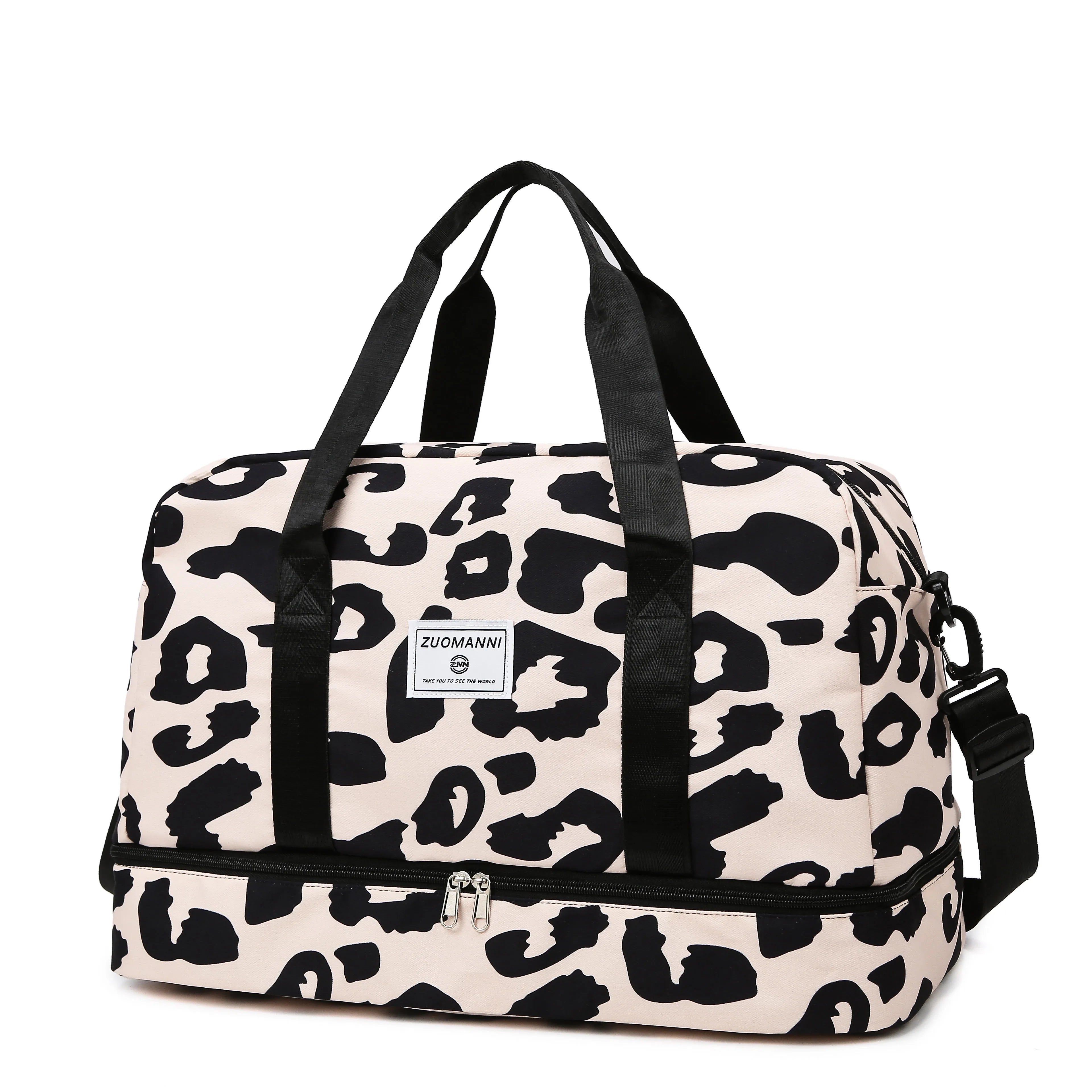 Stylish Animal Print Duffel Bag – Waterproof Nylon Bag