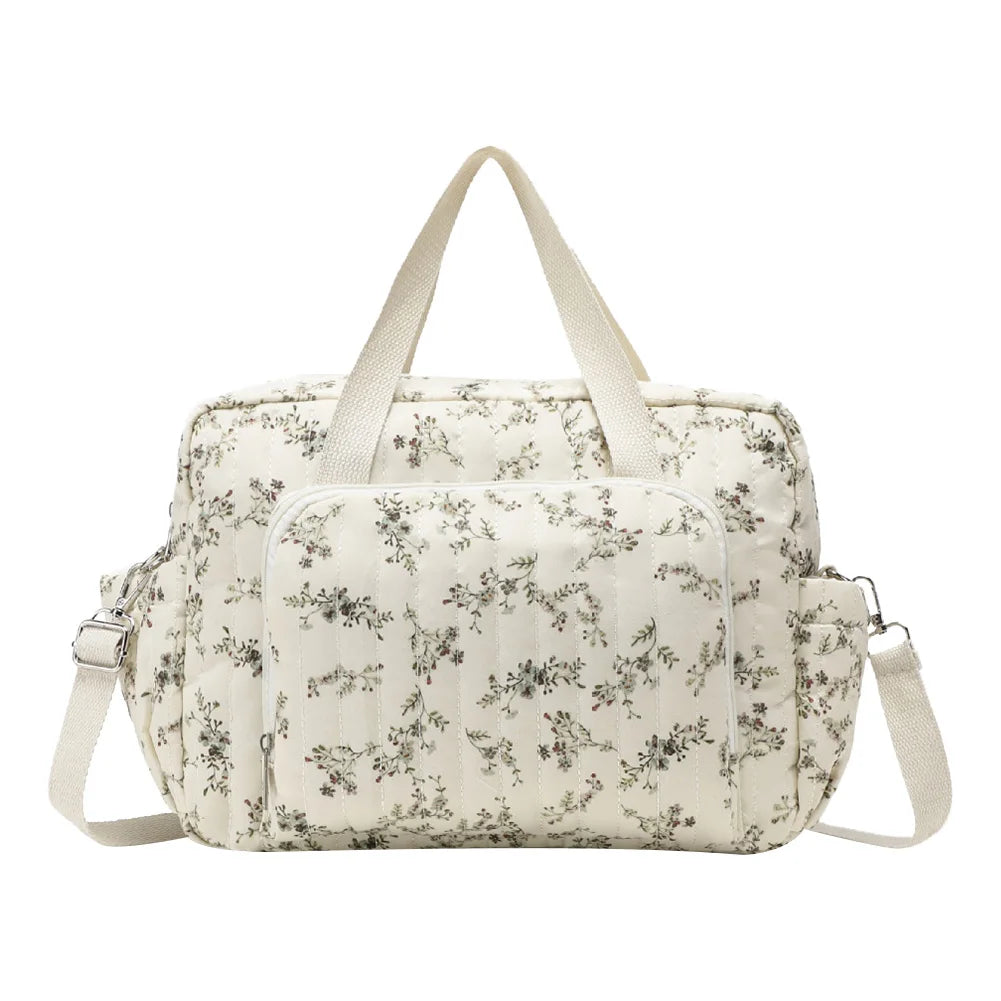Large Capacity Floral Maternity Bag – Bear Pram Diaper Tote