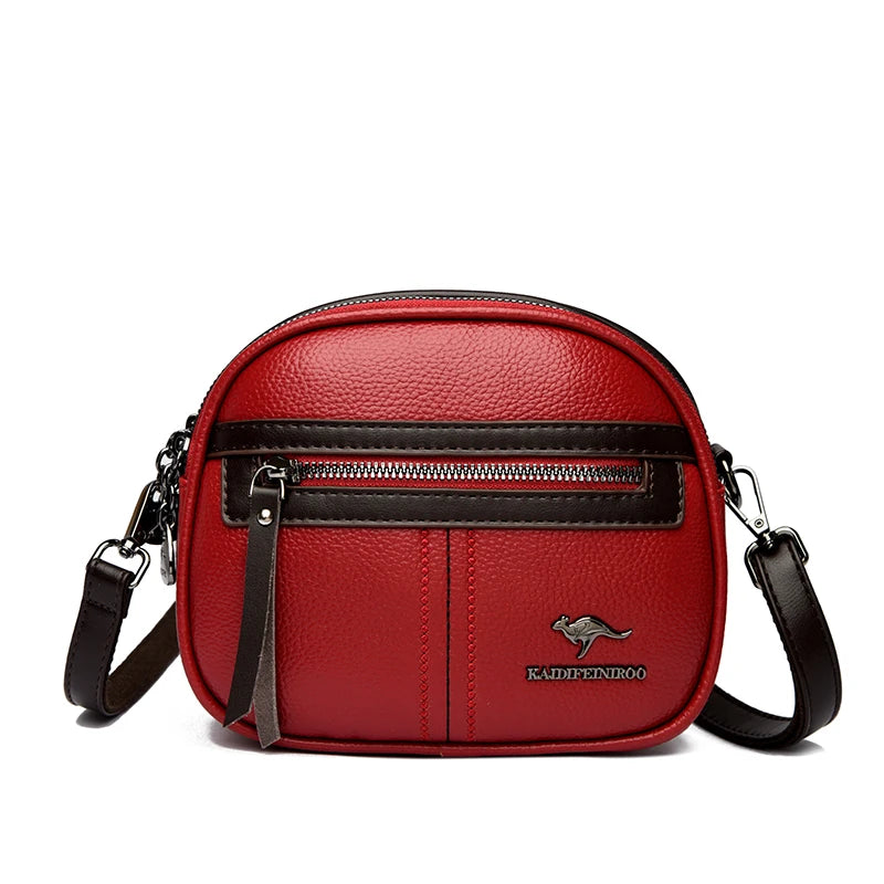 Fashion PU Leather Crossbody Bag – Multi-Compartment Luxury